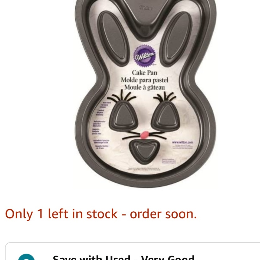 WILTON DISCONTINUED BUNNY CAKE PAN